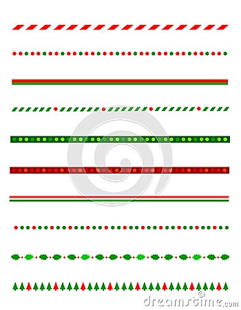 Christmas Border / divider Vector Illustration