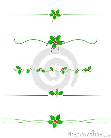 Christmas Border/ divider Vector Illustration