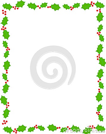 Christmas Border / Holly Vector Illustration