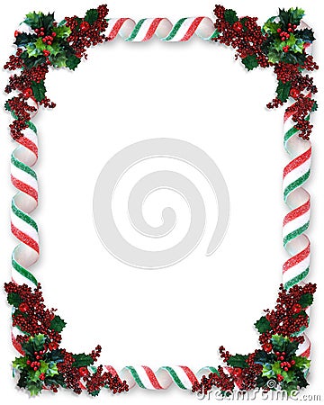 Christmas Border Ribbon Candy Stock Image - Image: 7512301