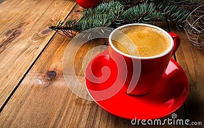 Christmas breakfast, fragrant coffee Stock Photo