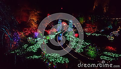 Christmas in Buchart Gardens, Victoria BC Stock Photo