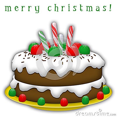 Christmas Cake Stock Photo