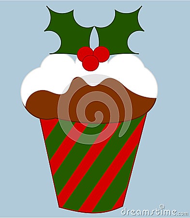 Christmas cake Vector Illustration