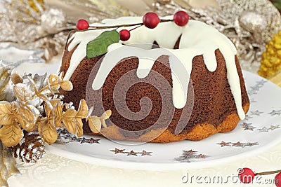Christmas cake Stock Photo
