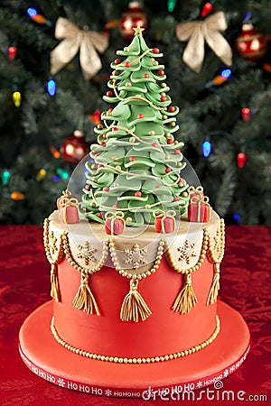 Christmas cake Stock Photo