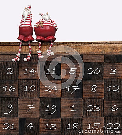 Christmas calendar Stock Photo