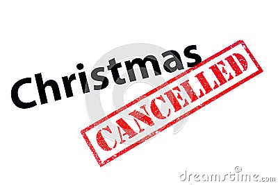 Christmas Cancelled Stock Photo