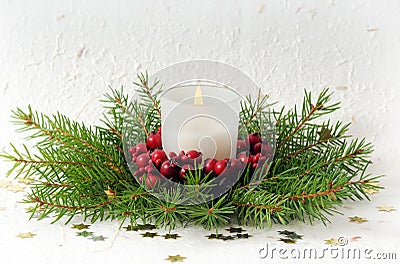 Christmas candle Stock Photo