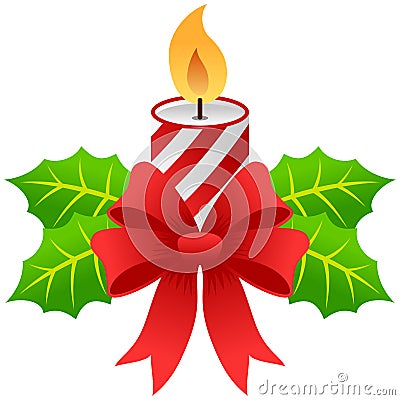 Christmas Candle Vector Illustration