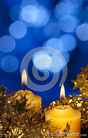 Christmas candle Stock Photo