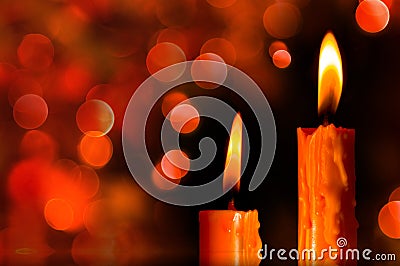 Christmas Candle Stock Photo