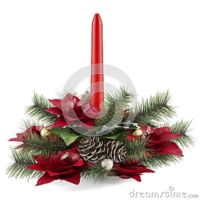 Christmas candle decoration Stock Photo