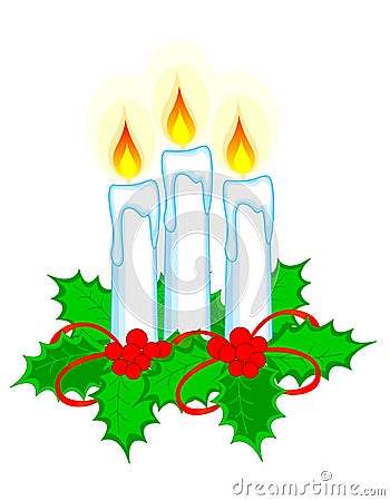 Christmas candles Vector Illustration