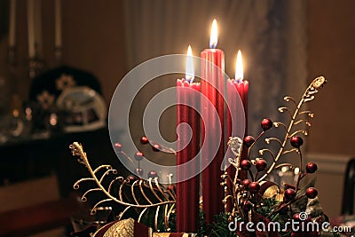 Christmas Candles Stock Photo