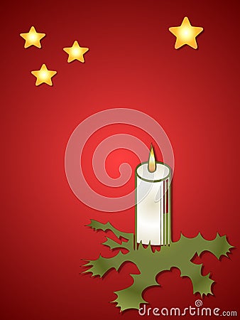 Christmas candles Cartoon Illustration