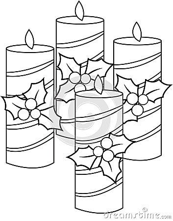 Christmas Candles Stock Photo