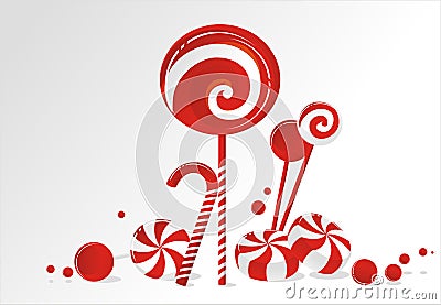 Christmas candy Vector Illustration