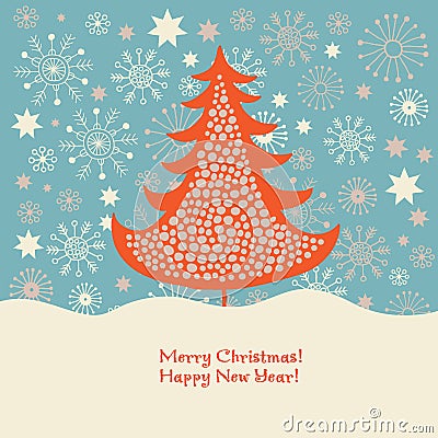 Christmas card Vector Illustration