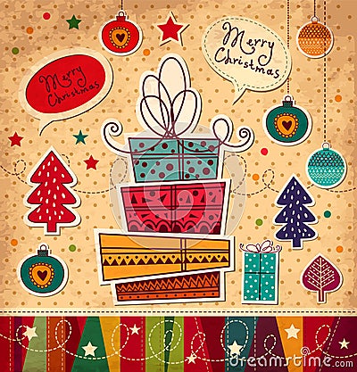Christmas card Vector Illustration