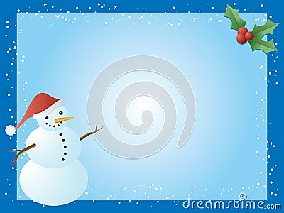 Christmas Snowman Stock Photo