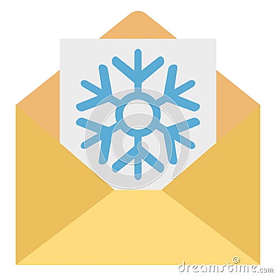 Christmas Card Color Vector icon Easily modify or edit Vector Illustration