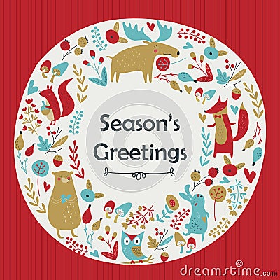 Christmas card Vector Illustration