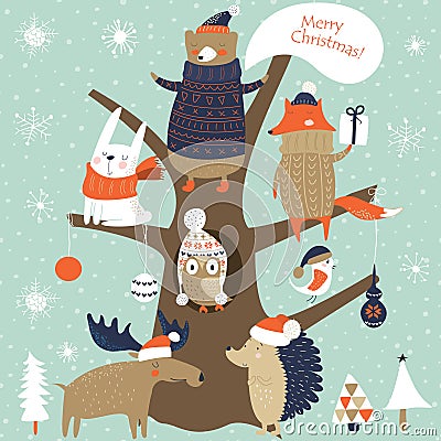 Christmas card Vector Illustration