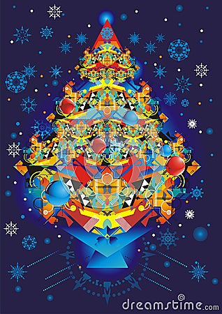 Christmas card design Vector Illustration