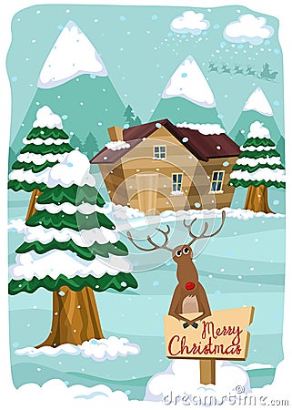 Christmas Card Vector Illustration