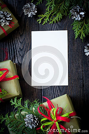 Christmas card for greetings Stock Photo