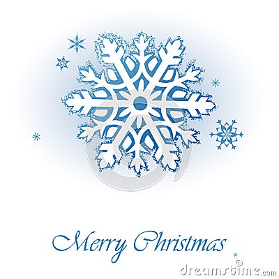 Christmas card with snowflakes Vector Illustration