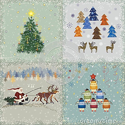 Christmas cards Vector Illustration