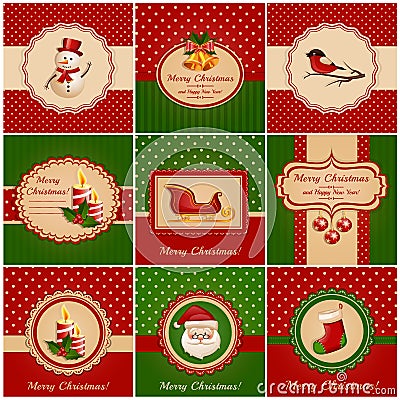 Christmas cards. Vector illustration. Vector Illustration