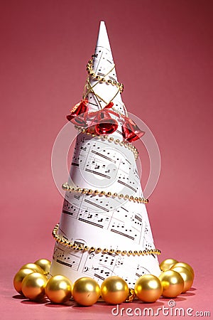 Christmas carol tree Stock Photo