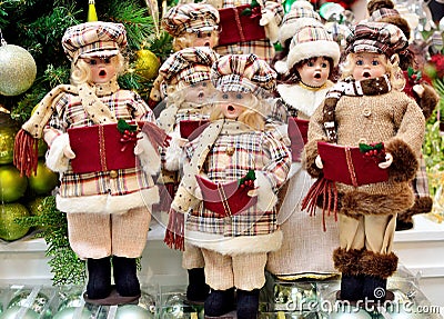 Christmas Carolers decoration Stock Photo