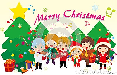 Christmas carols Vector Illustration