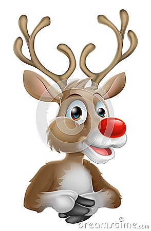 Christmas Cartoon Reindeer Vector Illustration