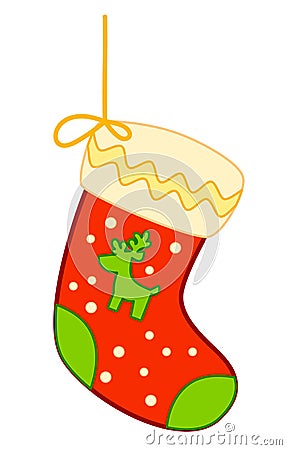 Christmas cartoons clip art. Christmas Sock clipart vector Vector Illustration