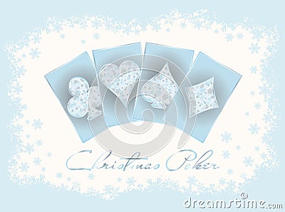 Christmas casino invitation card Vector Illustration