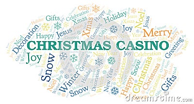 Christmas Casino word cloud Stock Photo