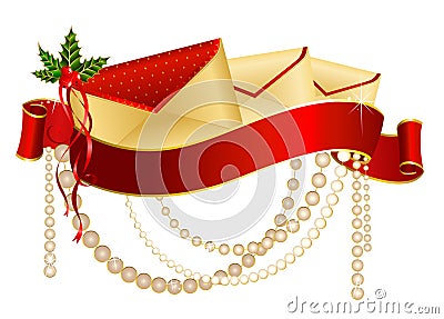 Christmas celebratory envelope Cartoon Illustration