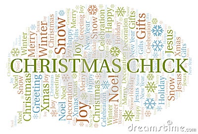 Christmas Chick word cloud Stock Photo