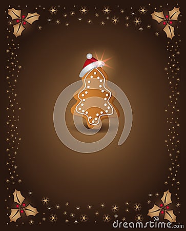 Christmas chocolate gingerbread Vector Illustration