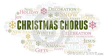 Christmas Chorus word cloud Stock Photo