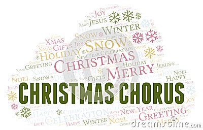 Christmas Chorus word cloud Stock Photo