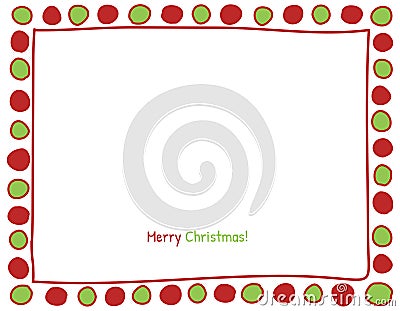 Christmas circle border. Vector Illustration