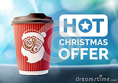 Christmas Coffee Banner Stock Photo