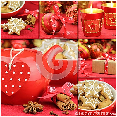 Christmas collage Stock Photo