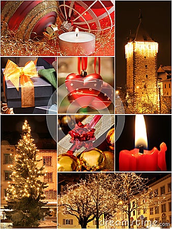 Christmas collage Stock Photo